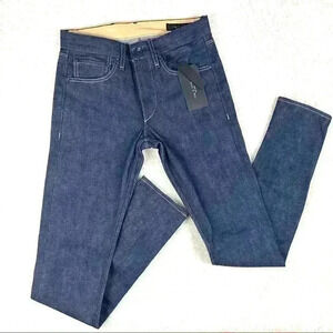 NWT Rag & Bone Fit 2 Raw Dark Wash Denim Slim Fit Full-Length Jeans Size 27/33